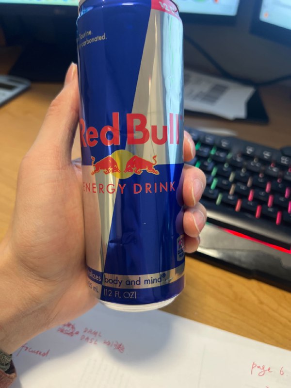 I only drink red bull at late night. #research