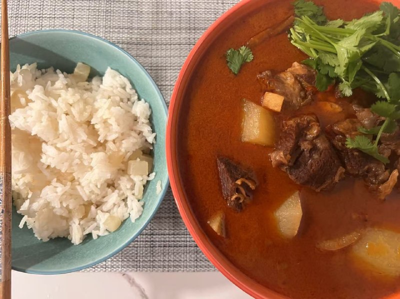 好几个月前做的红烧牛肉还有萝卜饭 思念#life